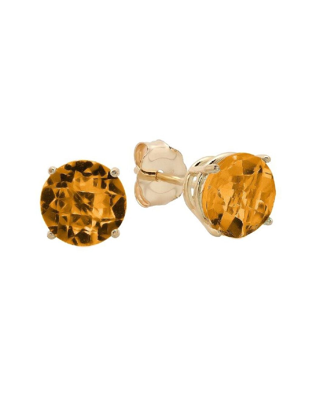 MaxColor Metallic 10k 1.50 Ct. Tw. Citrine Studs