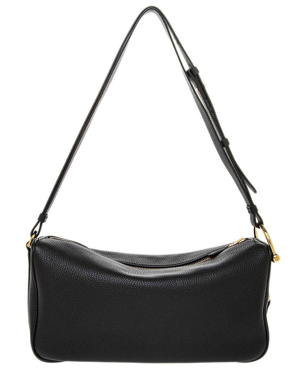 Gucci Black Half Horsebit Medium Leather Shoulder Bag