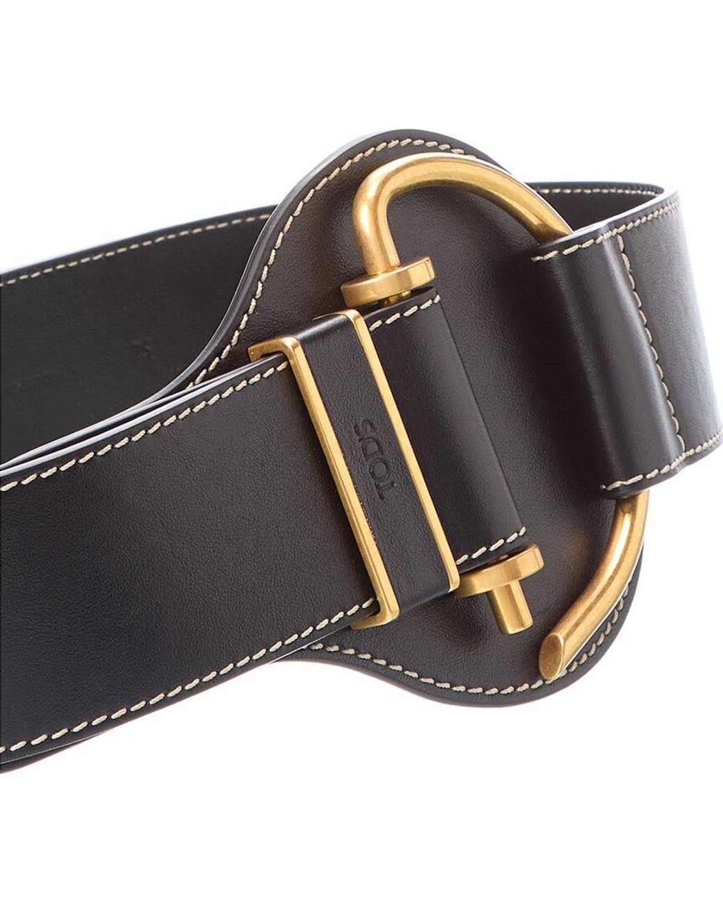 Tod's Black Leather Belt