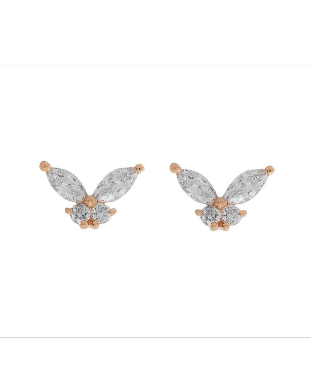 Diana M Metallic Fine Jewelry 14k Rose Gold 0.31 Ct. Tw. Diamond Earrings