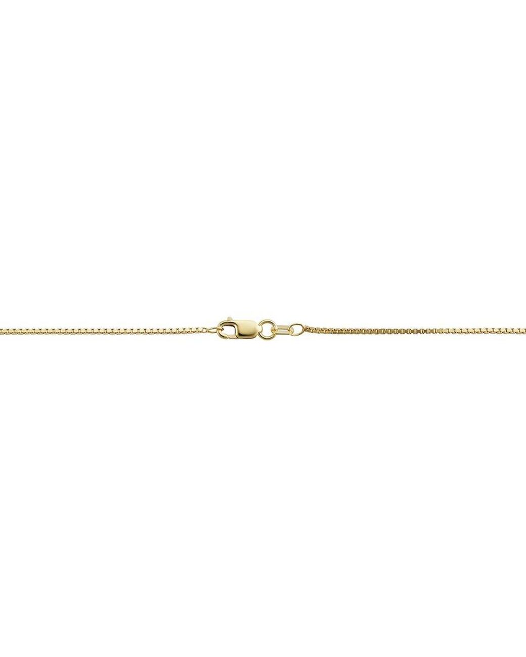 Italian Gold Metallic 14K Venetian Box Chain Necklace