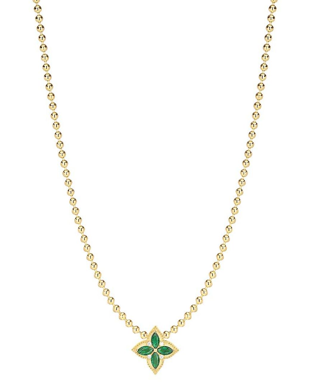 Gabi Rielle Metallic Shining Moment 14k Over Silver Cz Mossy Clover Necklace