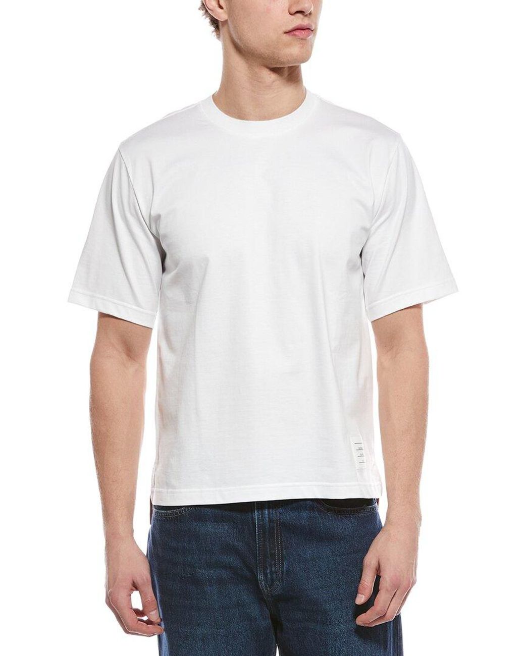 Thom Browne White Oversized T-Shirt for men