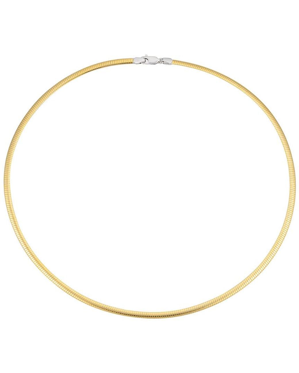 Italian Gold Metallic 14K Two-Tone Reversible Necklace