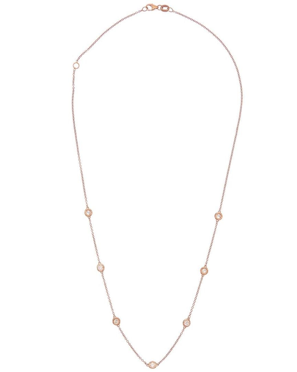 Diana M Metallic Fine Jewelry 14k Rose Gold 0.70 Ct. Tw. Diamond Necklace