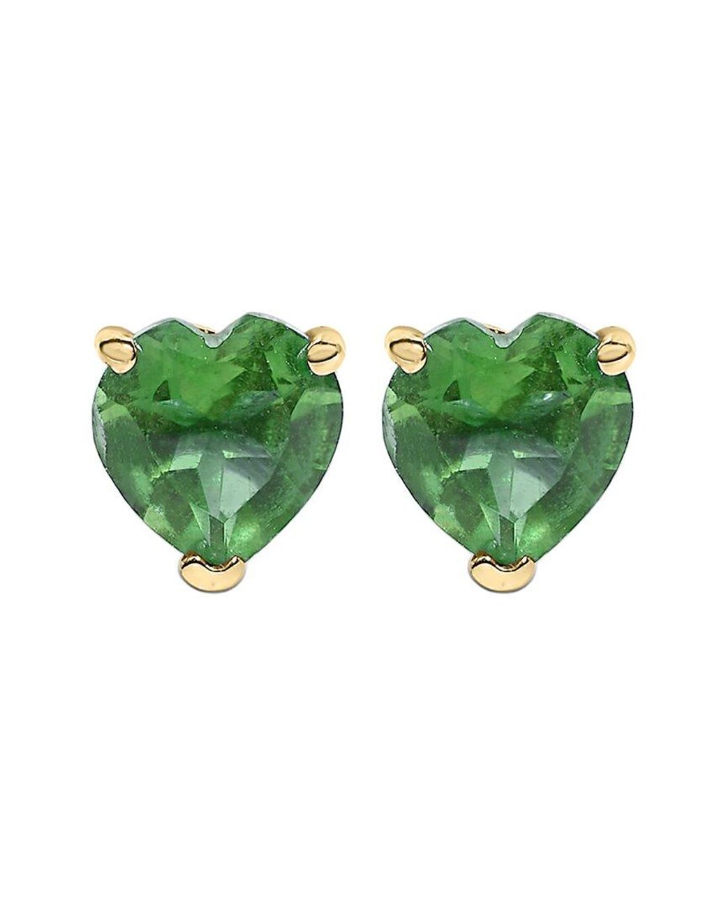 Haus of Brilliance Green Colorful Gemstones 14K 0.90 Ct. Tw. Emerald Stud Earrings