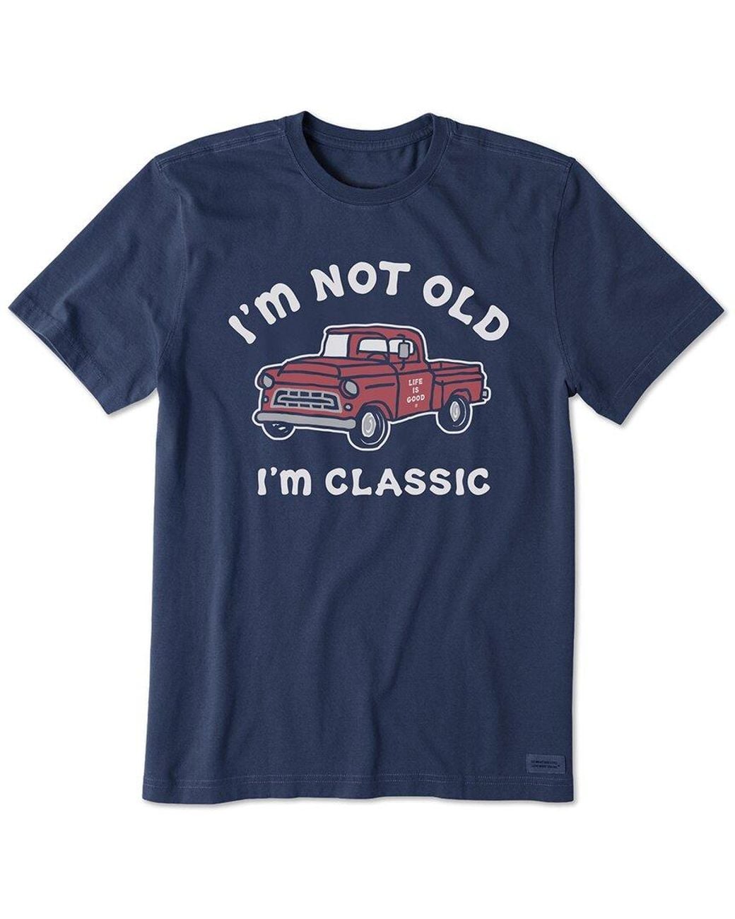 Life Is Good. Blue Crusher T-Shirt for men