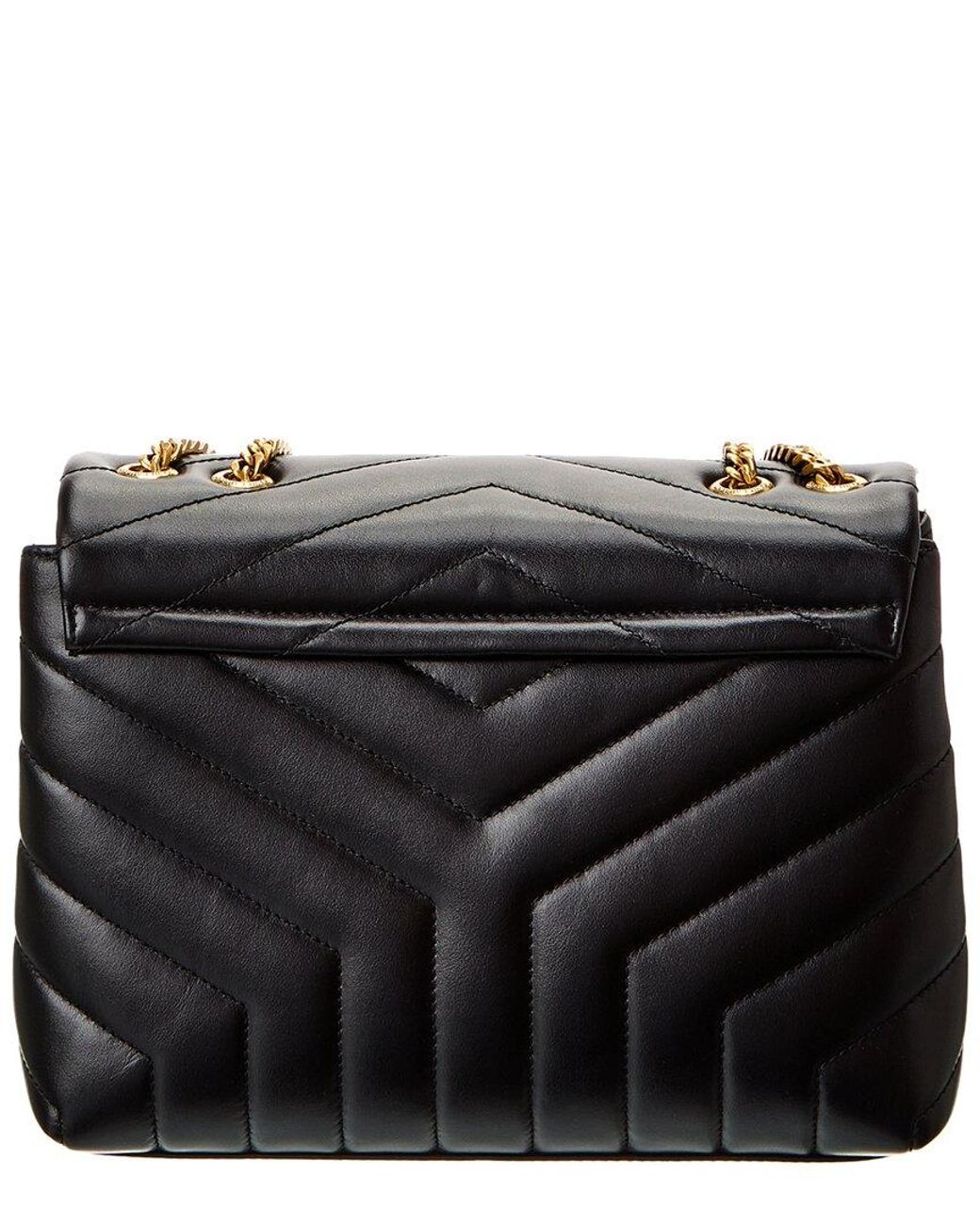 Black loulou small leather bag sale