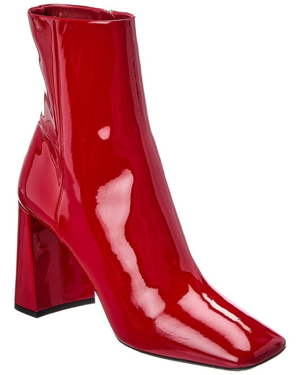 Prada Red 85 Patent Leather Bootie