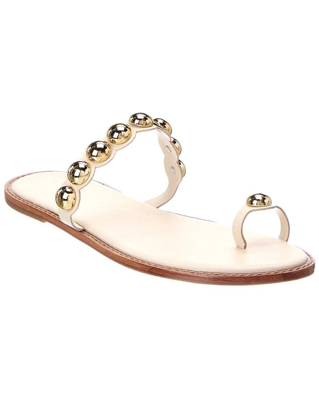 SCHUTZ SHOES White Romy Leather Sandal