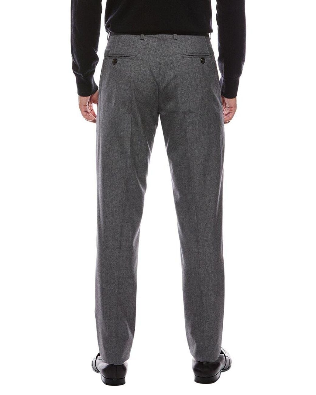 Brunello Cucinelli Black Wool Trouser for men