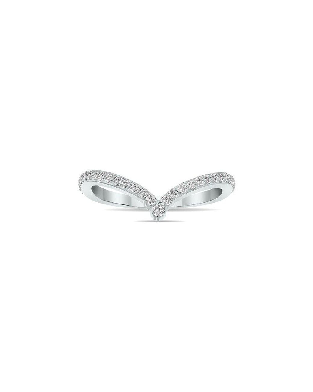 Lab Grown Diamonds White 14K 0.33 Ct. Tw. Lab-Grown Diamond V-Shape Ring