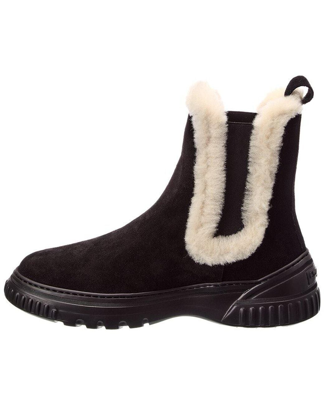 Dior Black D-Racer Suede & Shearling Boot