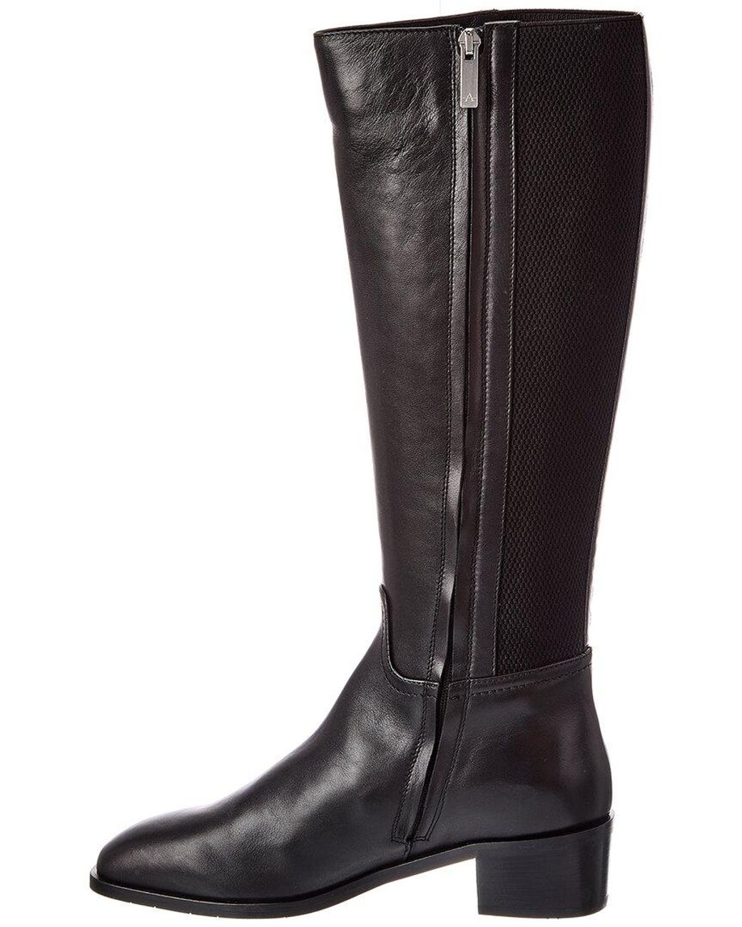 Aquatalia Black Ricarda Leather Boot