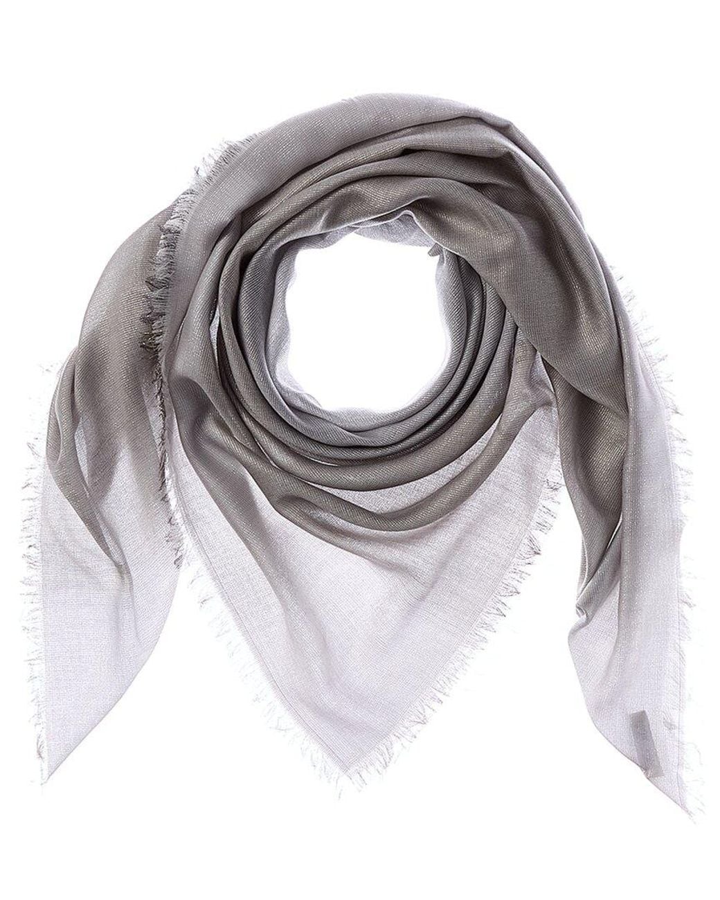 Jimmy Choo Gray Cotton-Blend Scarf