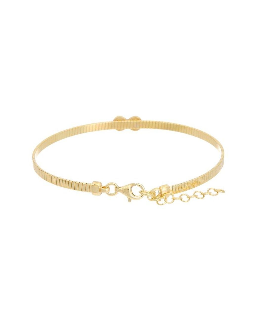 Meshmerise White 18K Over 0.06 Ct. Tw. Diamond Bangle