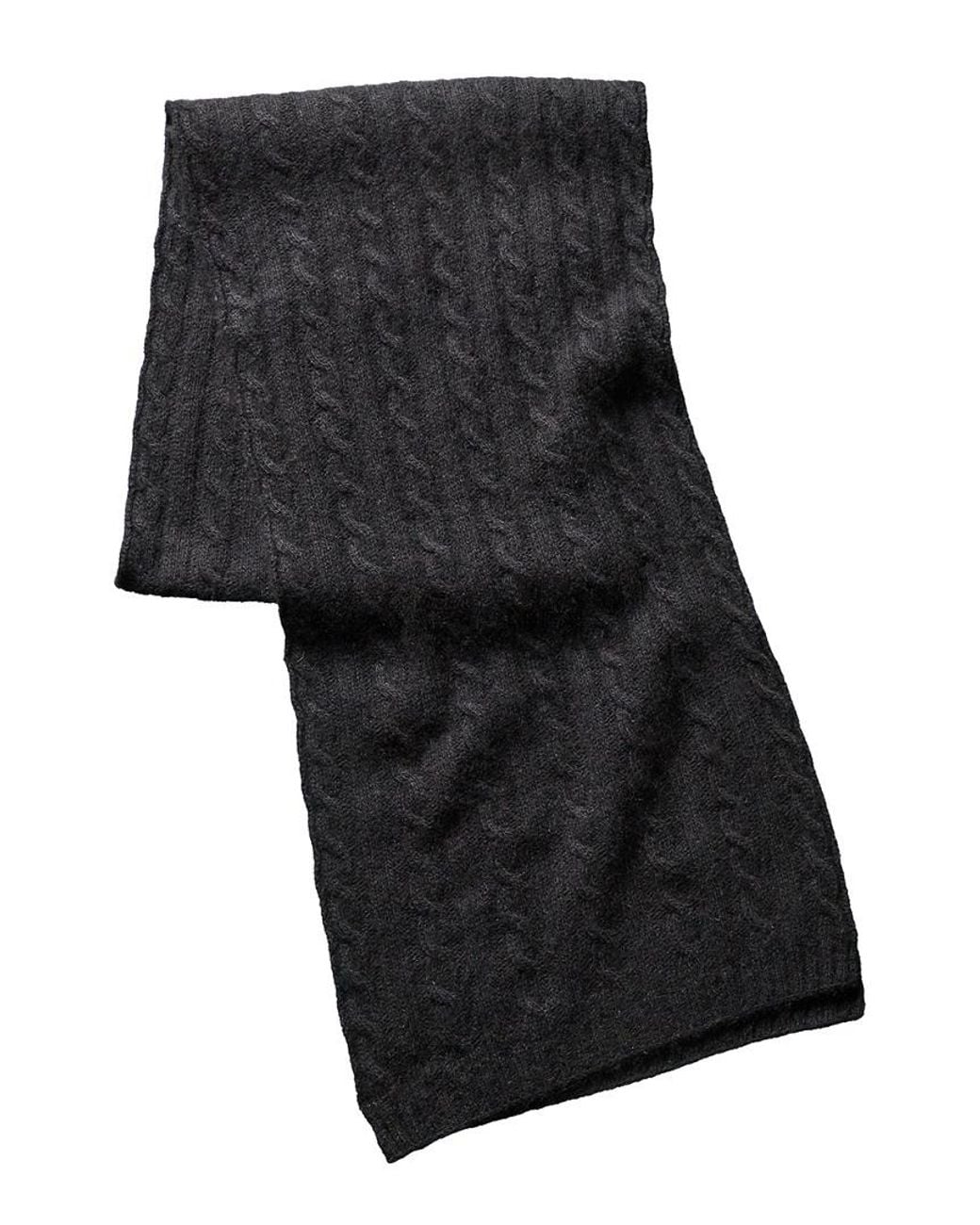 Portolano Black Cashmere, Silk, & Wool-Blend Scarf for men