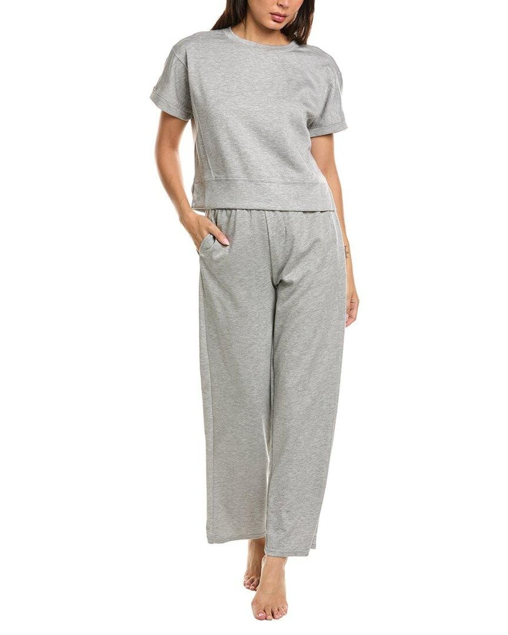 Marion Gray 2Pc Air Scuba Sweatshirt & Pant Set