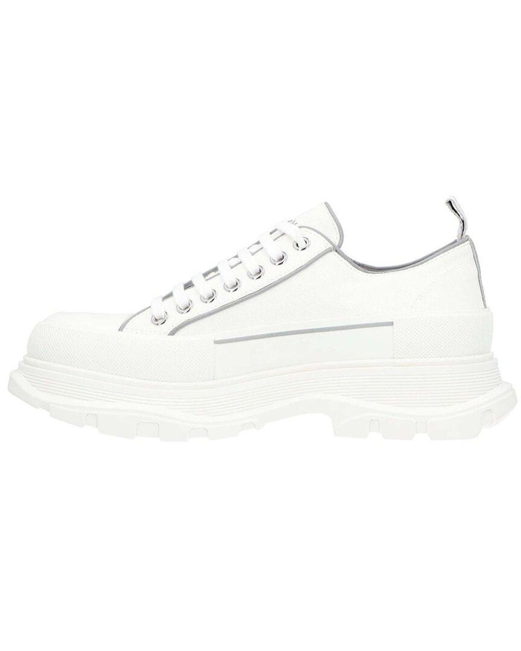McQueen White Canvas Tread Sneaker, Never Worn (Authentic Pre-Loved) for men
