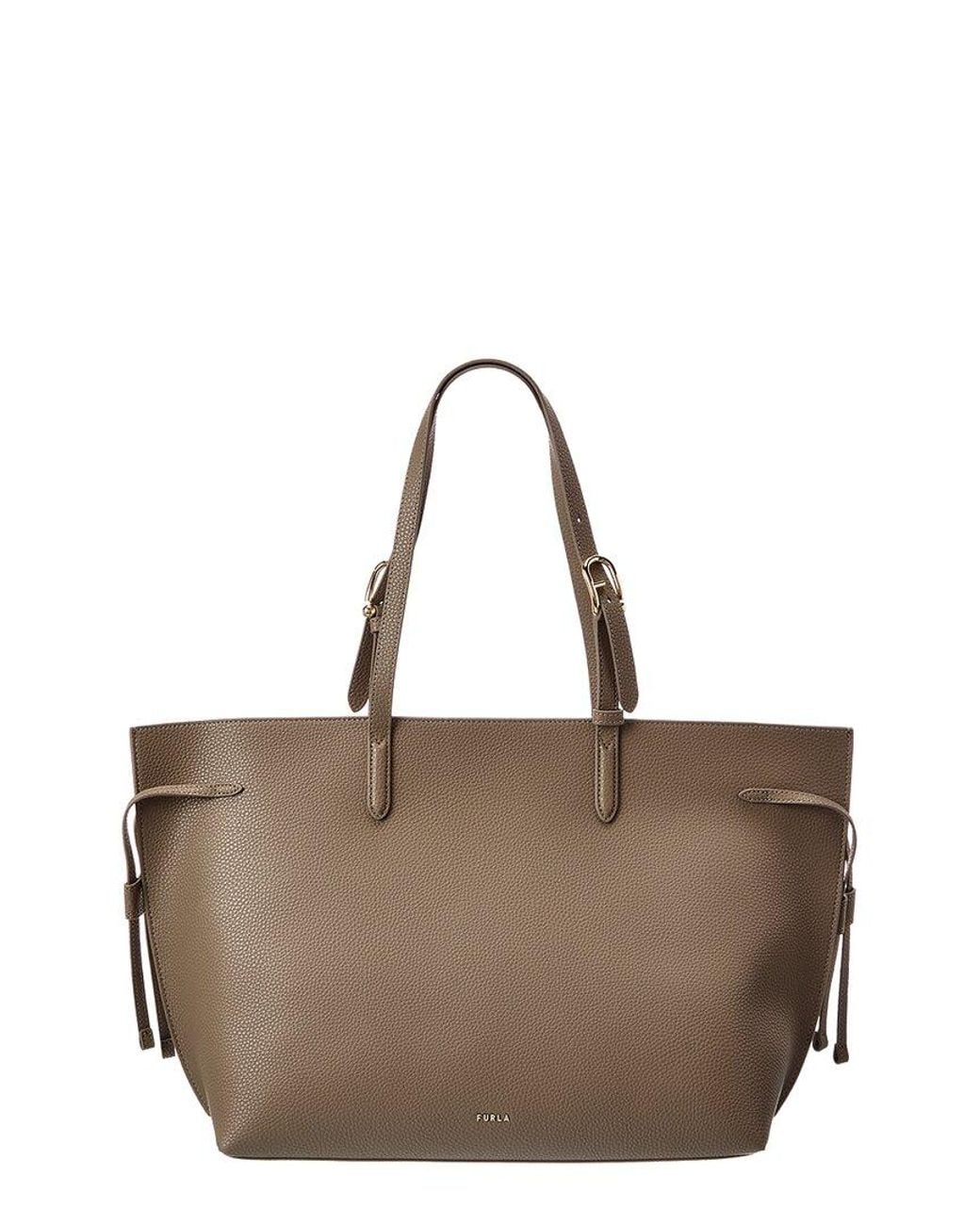 Furla Brown Ava Large Leather Tote