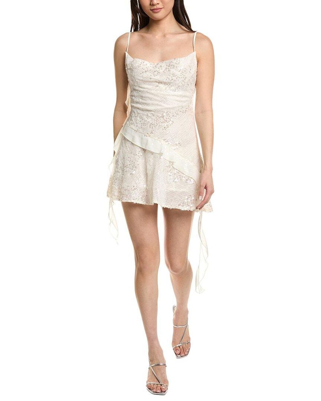 Moonsea White Sequin Mini Dress