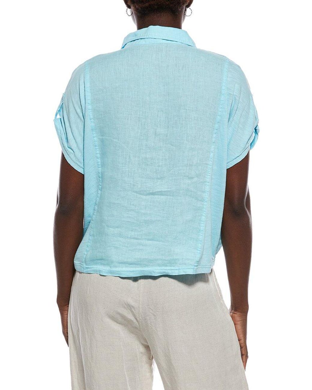 XCVI Blue Abner Top