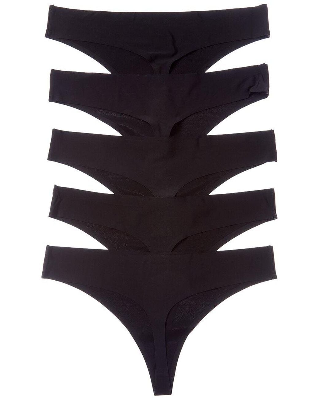 Honeydew Intimates Black Set Of 5 Skinz Thong