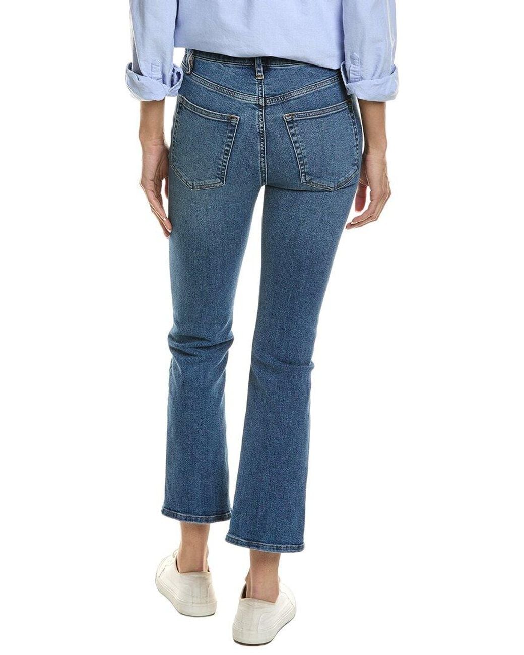 FRAME Blue The Reboot Loner Crop Jean