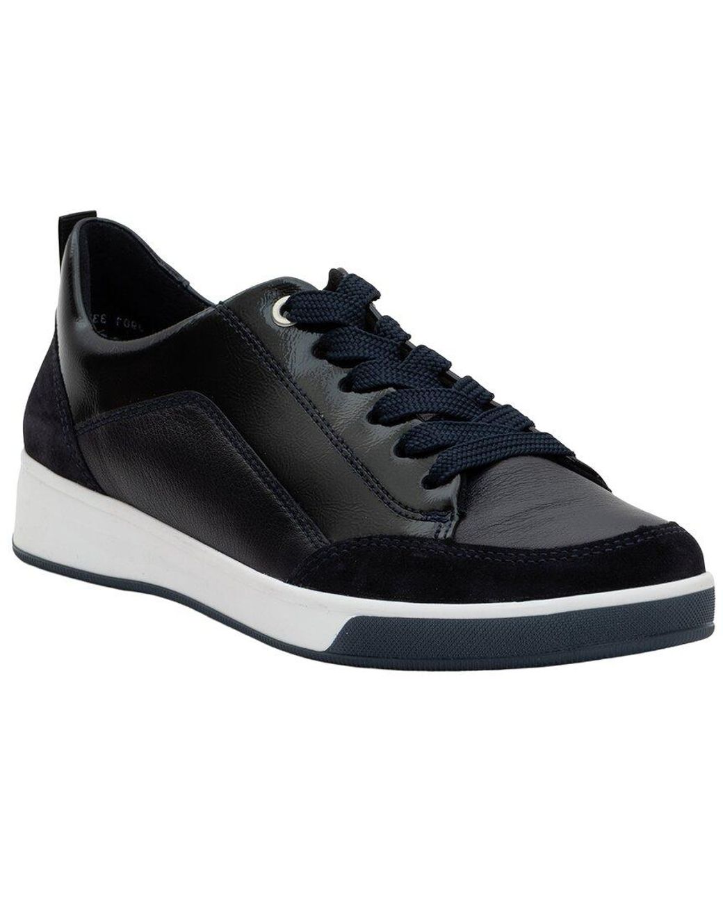 Ara Black Redmond Suede, Leather, & Patent Sneaker