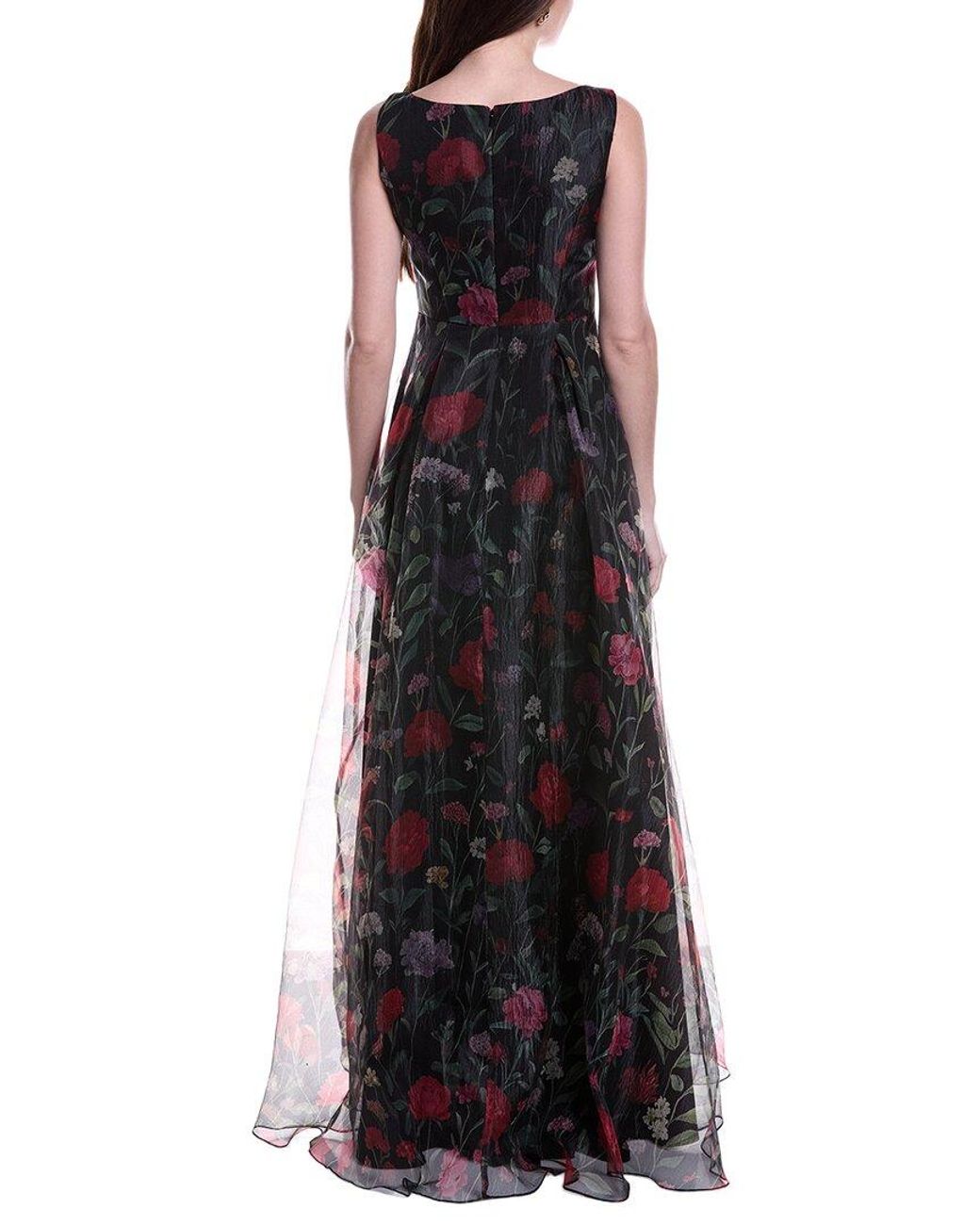 Rene Ruiz Black Floral Gown