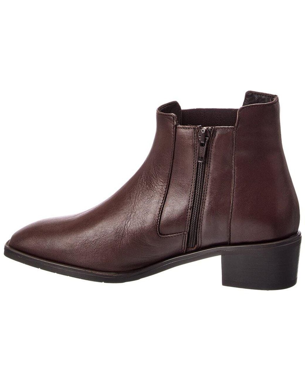 Aquatalia Brown Carmie Weatherproof Leather Bootie