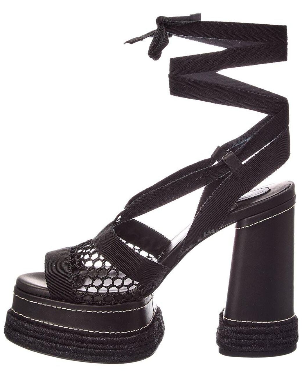 Christian Louboutin Black Toledissima 130 Leather Sandal