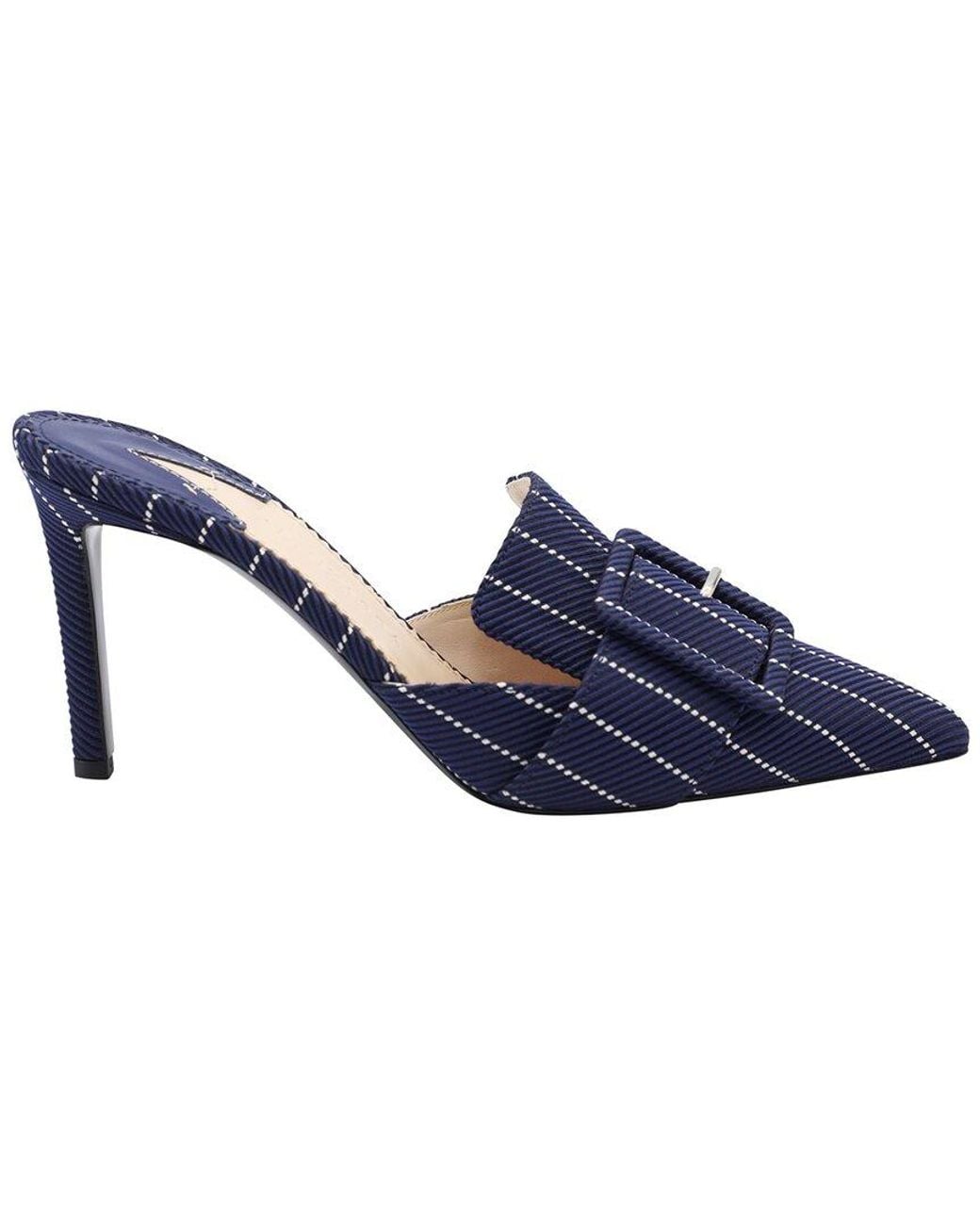 Altuzarra Blue Leather Pinstripe Heel (Authentic Pre-Loved)