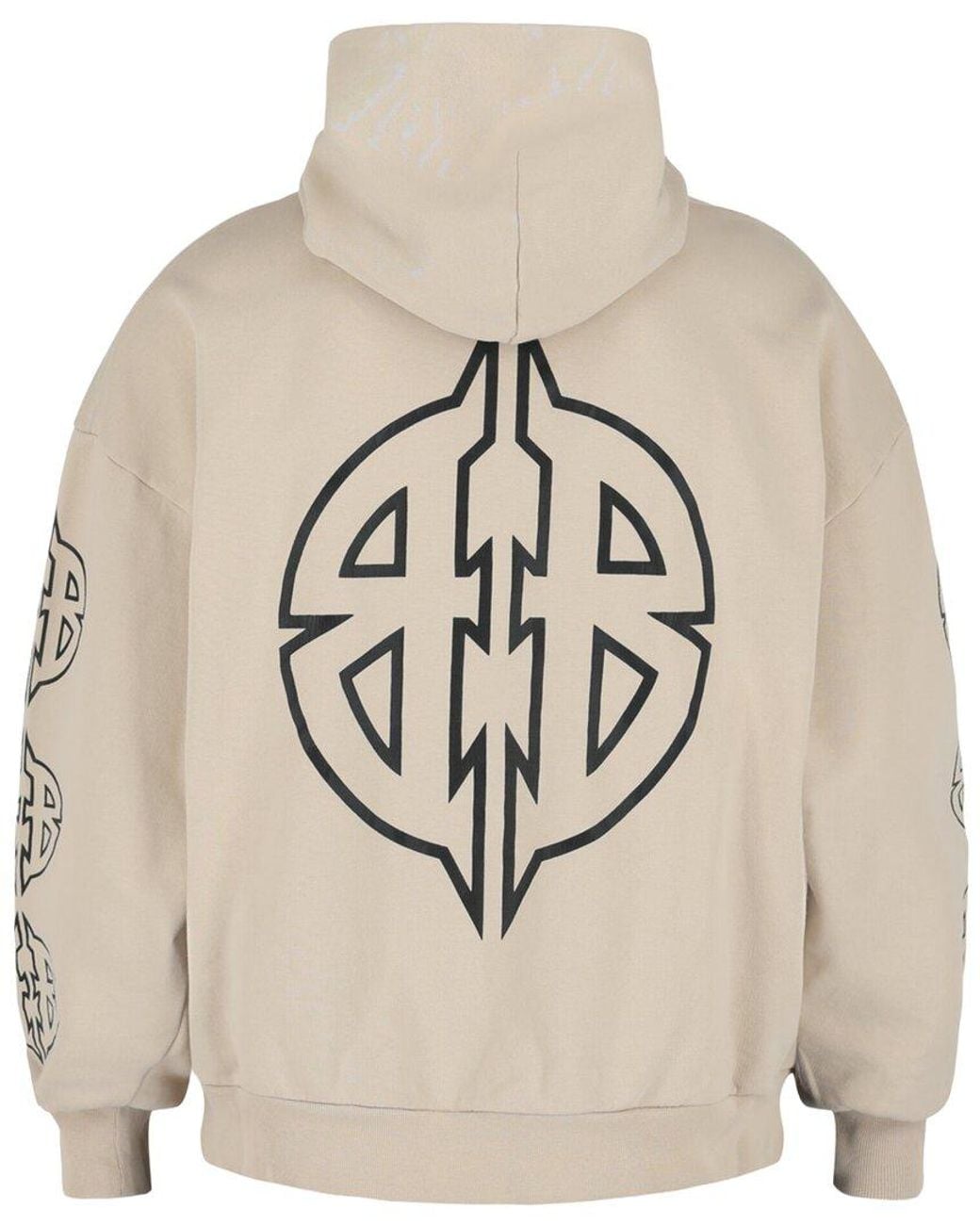 Balenciaga Natural Metal Bb Stencil Zip-Up Hoodie for men
