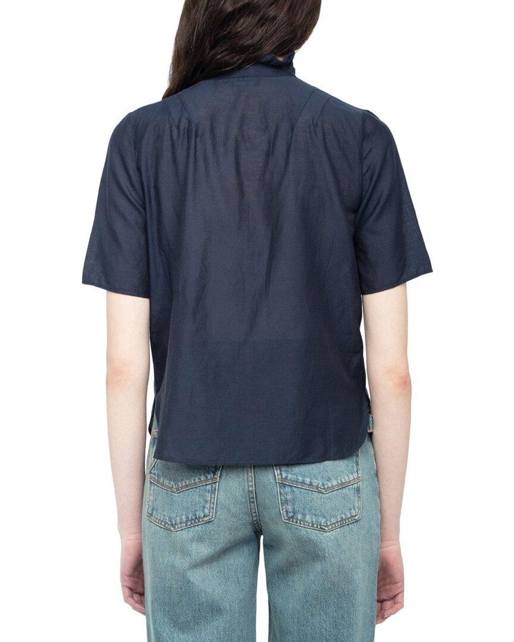 Zadig & Voltaire Blue Topher Tomboy Top
