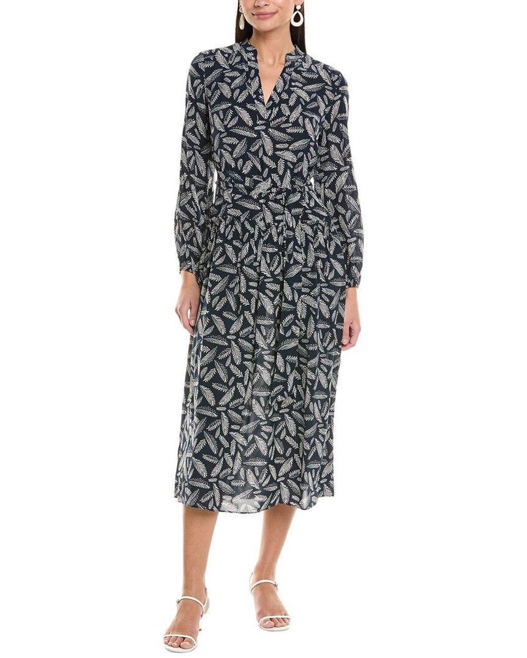 Shoshanna Blue Rowan Midi Dress
