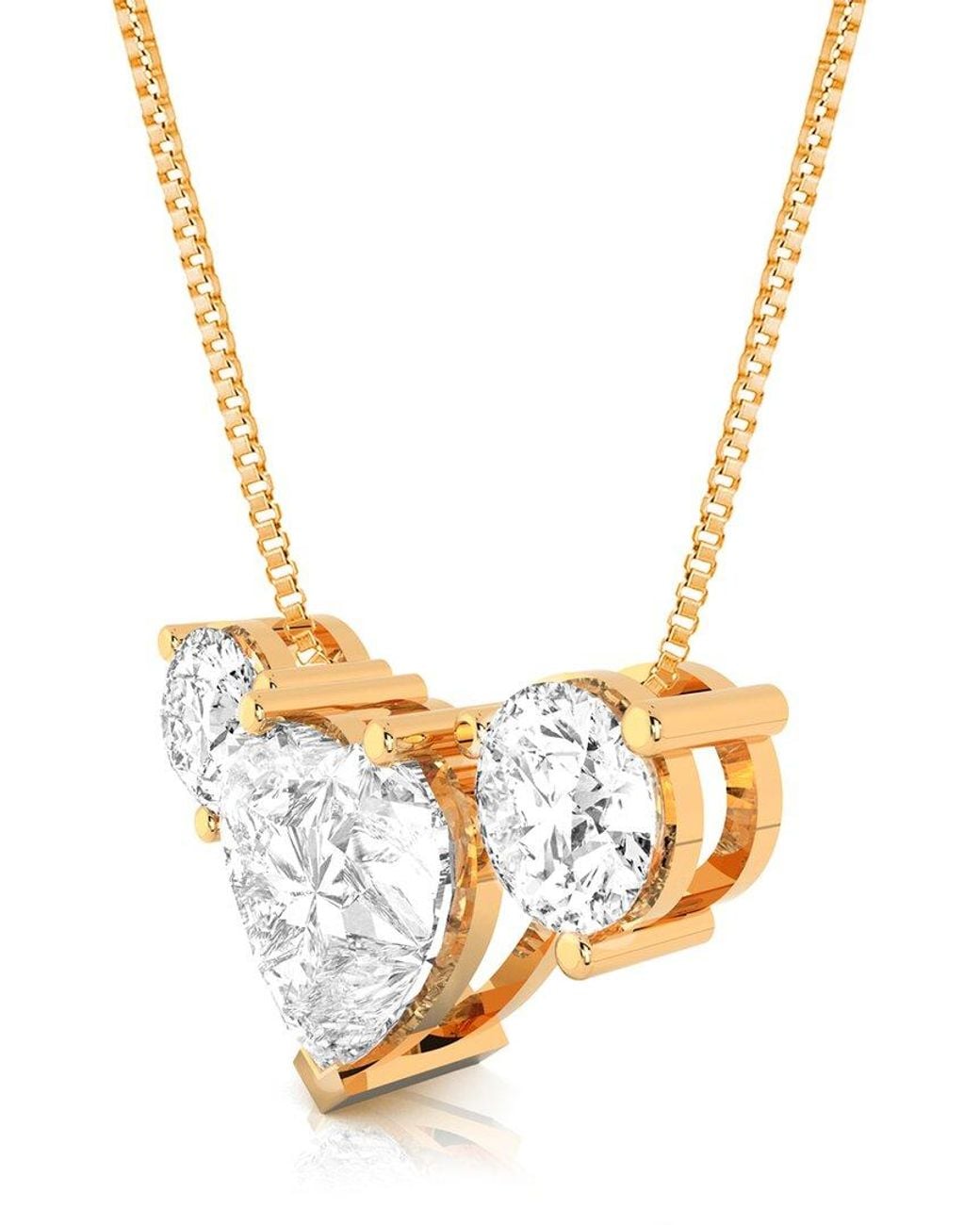 Amairah Metallic 14K Rose 3.00 Ct. Tw. Lab-Grown Diamond Pendant Necklace