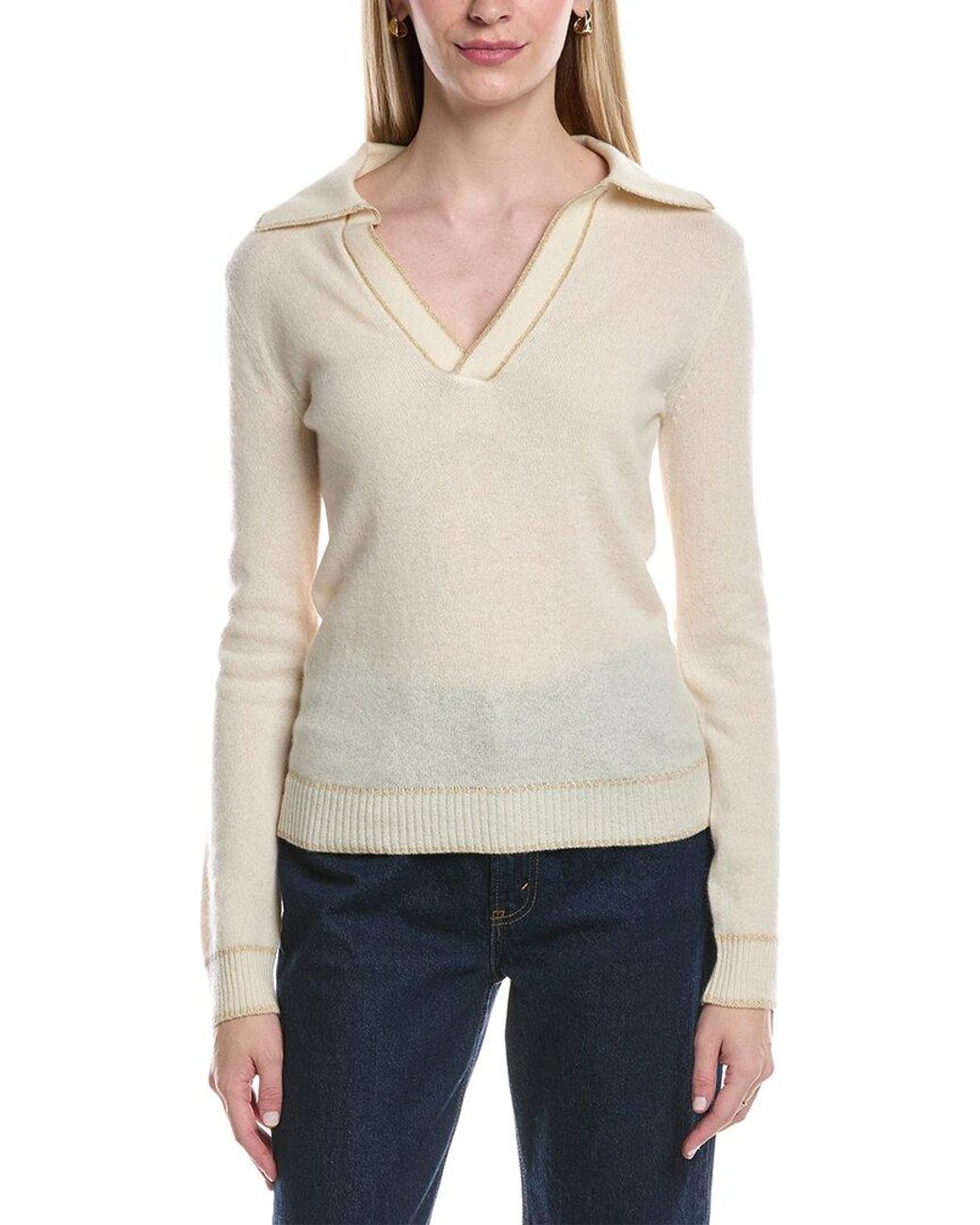 Maison Heritage White Aurore Cashmere Sweater