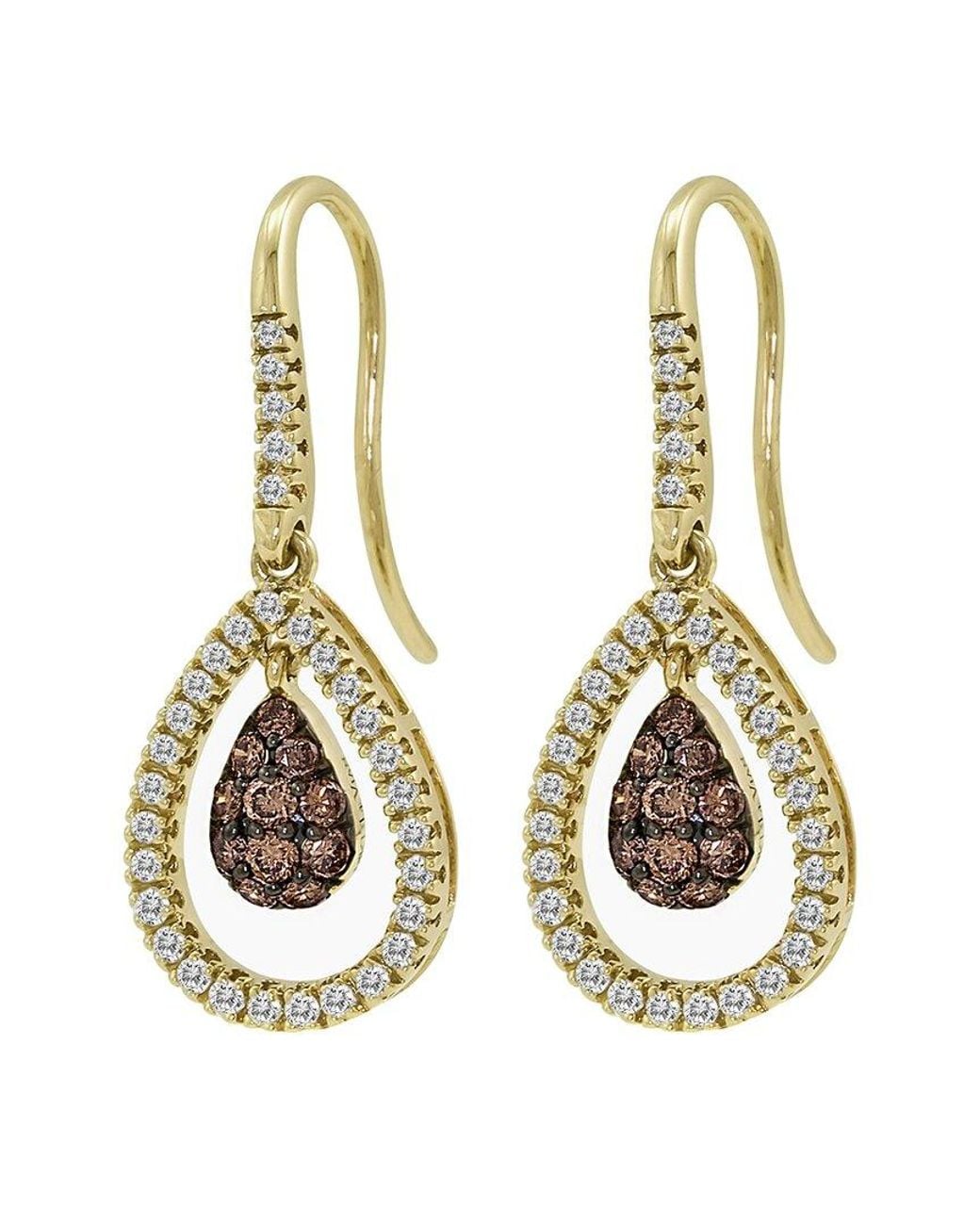 Le Vian Metallic Le Vian Chocolate & Honey 14k 0.91 Ct. Tw. Diamond Earrings