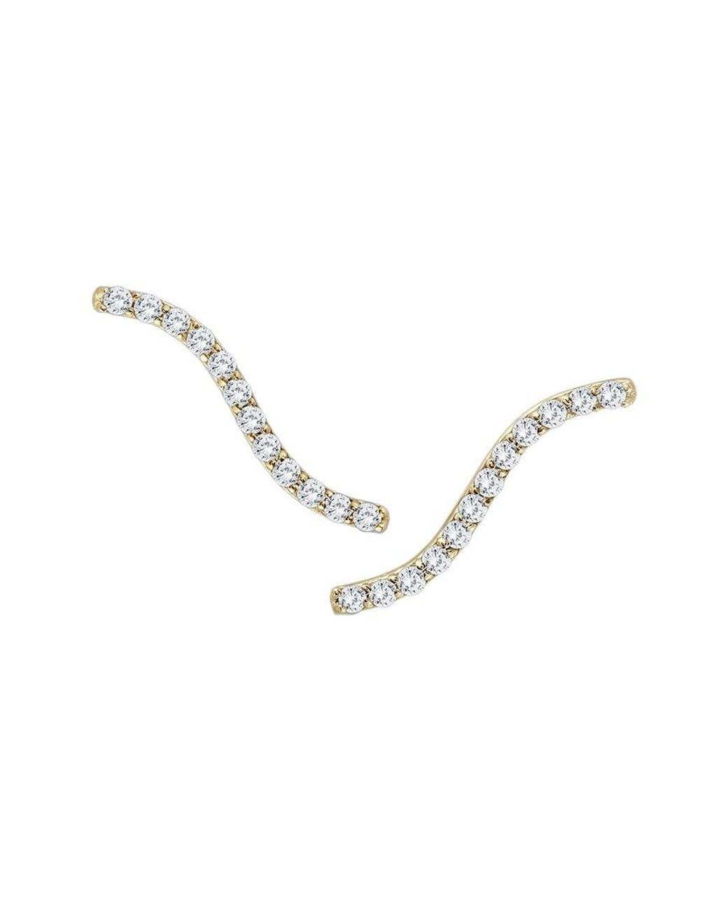 Diamond Select Cuts Metallic 14K 0.23 Ct. Tw. Diamond Earrings