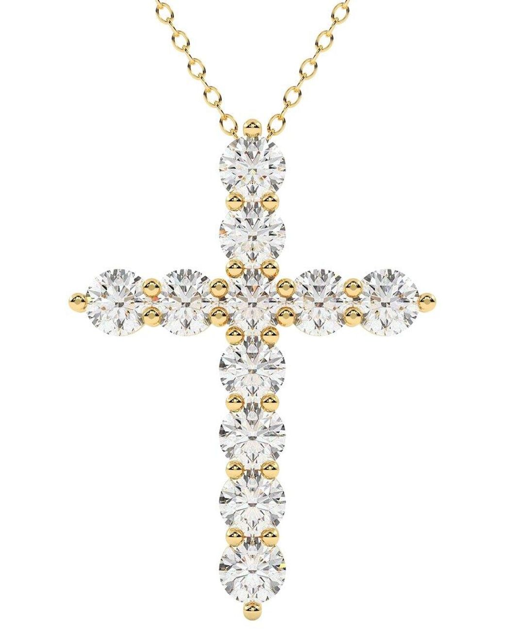 Diamond Select Cuts Metallic 14K 4.00 Ct. Tw. Diamond Pendant Necklace