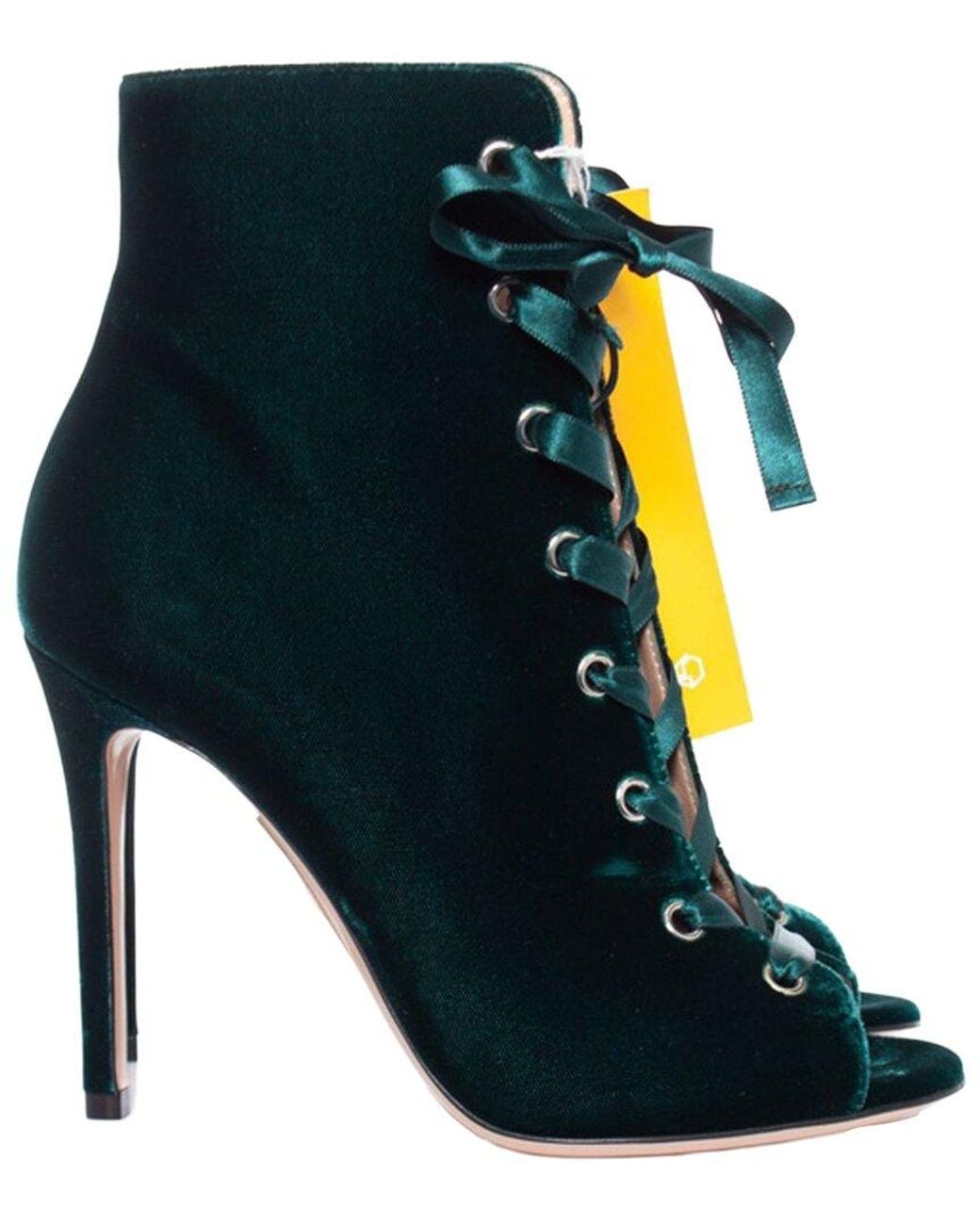 Giuseppe Zanotti Blue Velvet Ankle Boots. (Authentic Pre-Loved)