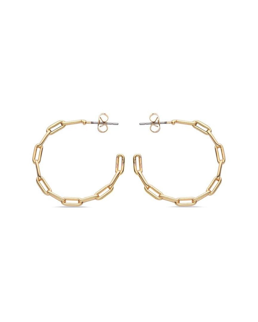 Eye Candy LA Metallic Jeanne Chain Link Loop Earrings