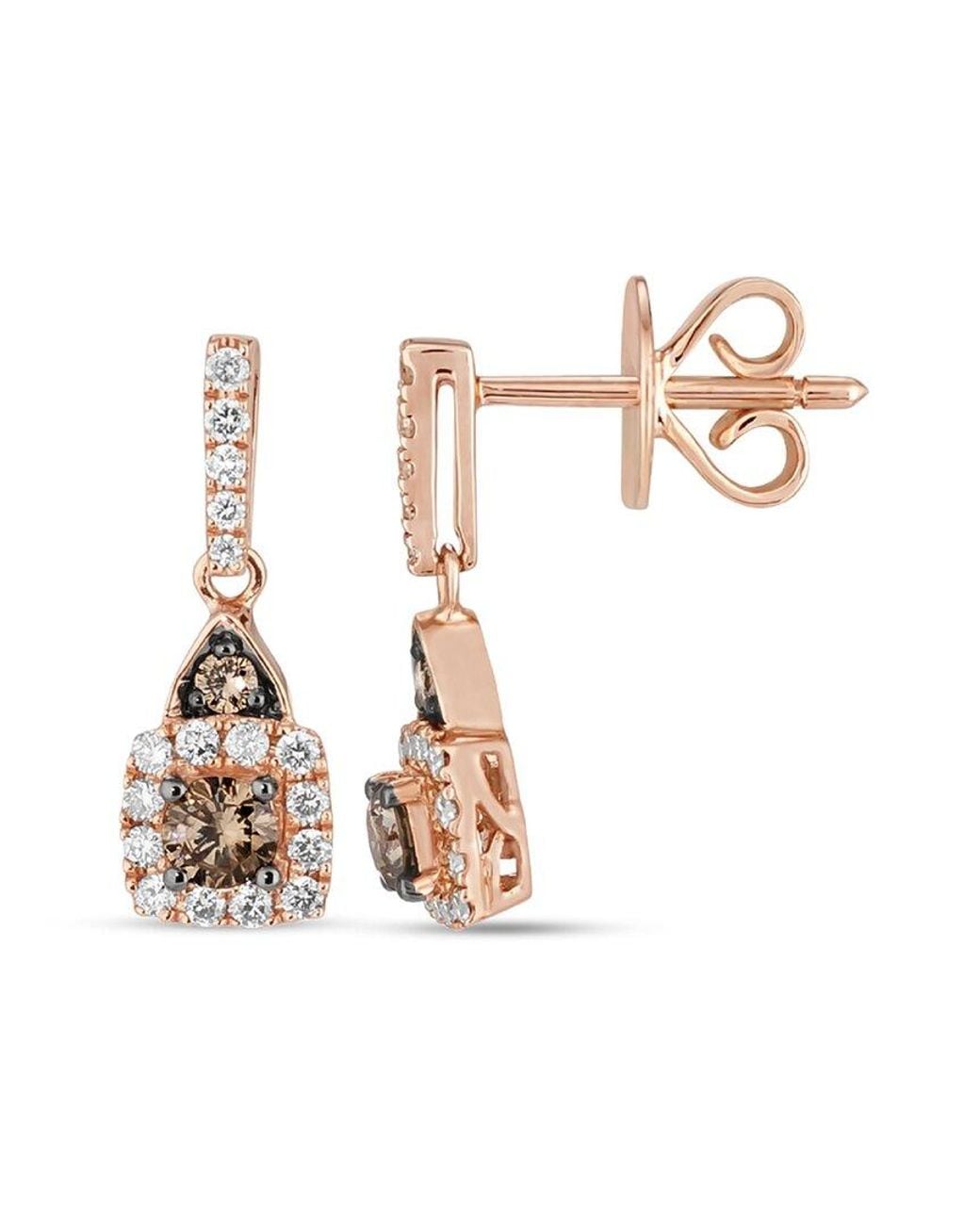 Le Vian White Le Vian 14k Rose Gold 0.56 Ct. Tw. Diamond Earrings