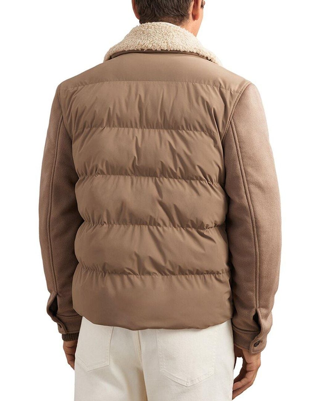 Reiss Brown Maximus Wool-Blend Casual Jacket for men