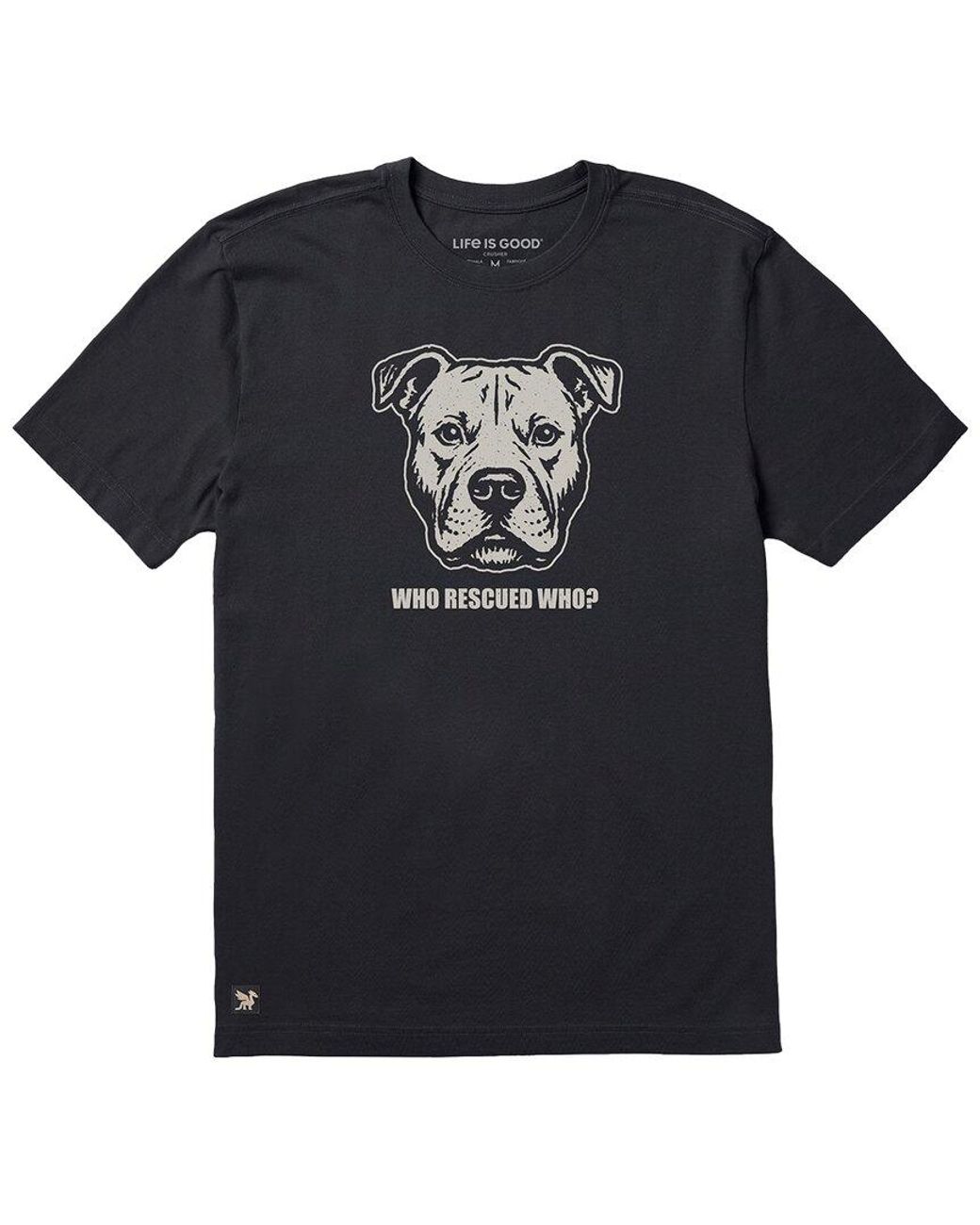 Life Is Good. Black Crusher Lite Tee for men