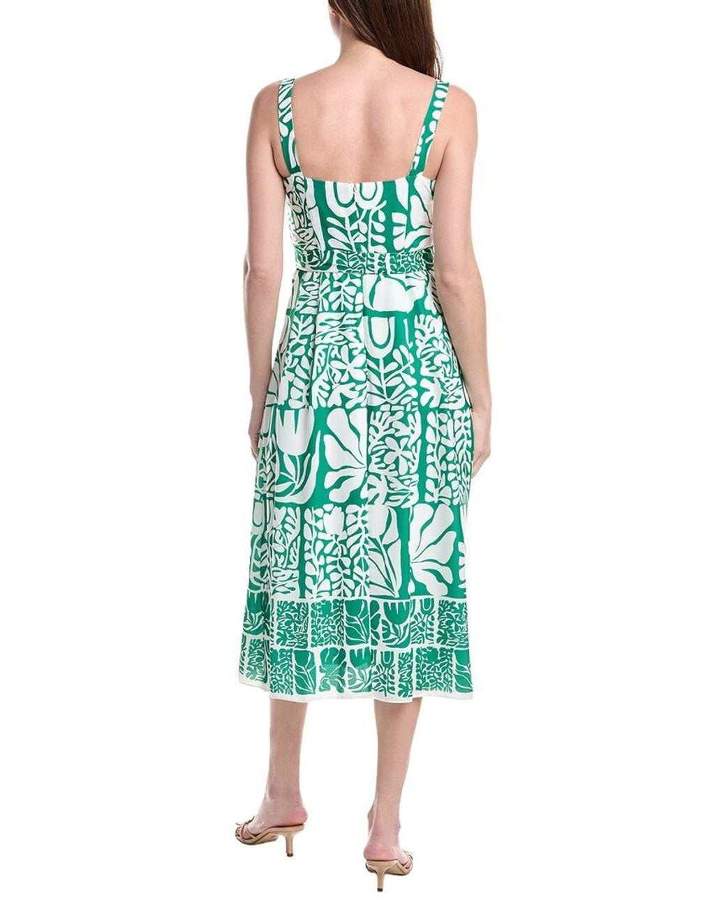 Julia Jordan Green Flex Sleeveless Midi Dress