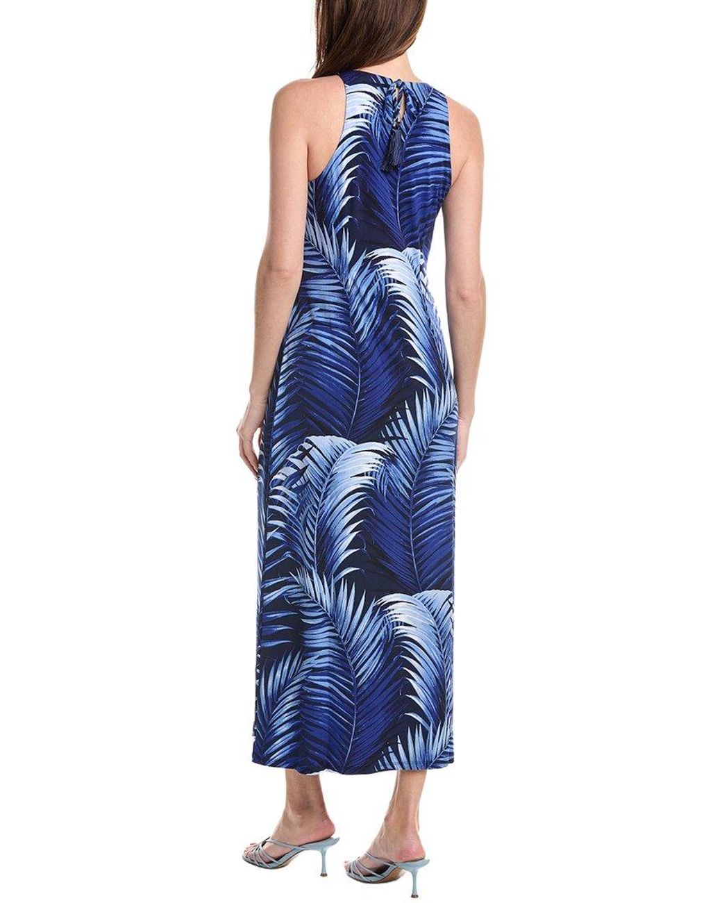 Tommy Bahama Blue Jasmina Leaf Of Luxury Dress