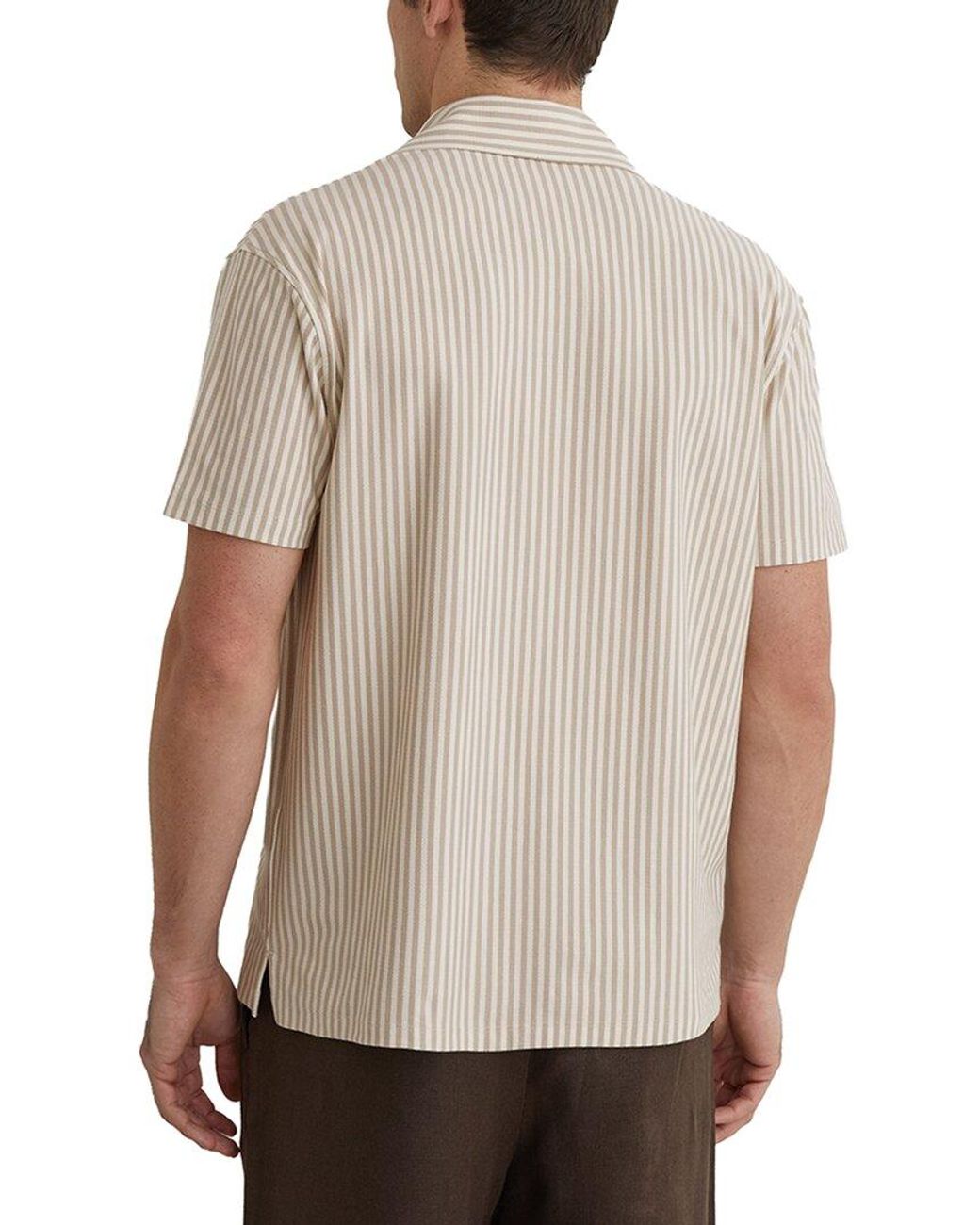 Reiss Natural Aurelia Stripe Cuban S Shirt for men