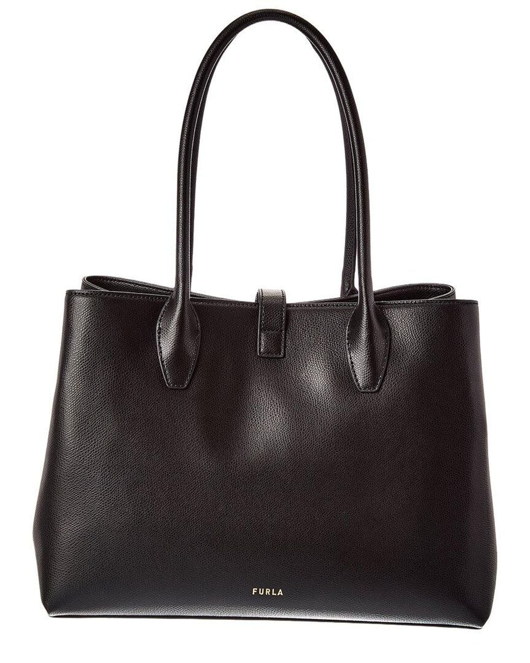 Furla Black Goccia Leather Tote
